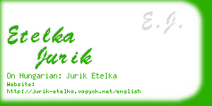 etelka jurik business card